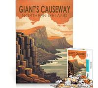 Puzzle da 1000 pezzi per adulti, Giant's Causeway, gioco rompicapo, divertente antistress, ogni pezzo è unico 38x26cm