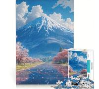 Puzzle da 1000 pezzi per adulti, Giappone, Monte Fuji, Sakura, gioco educativo, allena la mente e la mano, migliora l'amore tra le coppie 50x75cm