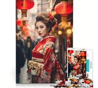 Puzzle da 1000 pezzi per adulti, Giappone, Tokyo, ragazza asiatica, gioco rompicapo, decorazione perfetta, compleanno e Natale 38x26cm
