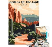 Puzzle da 1000 pezzi per adulti "Giardini degli Dei Colorado" Giochi divertenti e coinvolgenti per coltivare la pazienza Ottima idea regalo e decorazione per la casa (dimensioni 38x52cm)