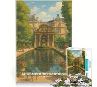 Puzzle da 1000 pezzi per adulti, Giardini del Lussemburgo, Francia, gioco educativo, difficile e stimolante, collezione d'artista, belle arti 38x52cm