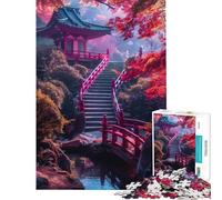 Puzzle da 1000 pezzi per adulti "Giardini incantati al neon" Gioco divertente e antistress per genitori e figli (Dimensioni 38x26cm)