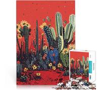 Puzzle da 1000 pezzi per adulti Giardino dei cactus del deserto Per il divertimento in famiglia Gioco educativo per compleanno e Natale 38x52cm