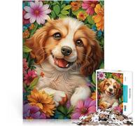 Puzzle da 1000 pezzi per adulti Giardino dei cuccioli Fatto di carta，da 14 anni in su Giocattoli educativi per l'apprendimento Giochi per famiglie Migliorare l'amore tra le coppie。