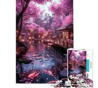 Puzzle da 1000 pezzi per adulti giardino giapponese al crepuscolo puzzle per adolescenti giochi per famiglie vacanze a casa compleanno e Natale (dimensioni 50x75cm)