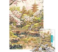 Puzzle da 1000 pezzi per adulti giardino giapponese con pagoda gioco pratico per adulti regalo per donne ideale come regalo per tutta la famiglia (dimensioni 38x26cm)