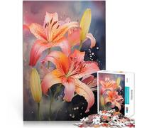 Puzzle da 1000 pezzi per adulti Giglio Fiore Giallo Gigli Gioco impegnativo e gioco in famiglia Giocattoli per la decorazione della casa 38x26cm