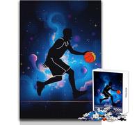 Puzzle da 1000 pezzi per adulti, giocatore di basket nello spazio, giocattoli, giochi educativi per il divertimento in famiglia, opera d'arte, regalo, dimensioni 50x75cm