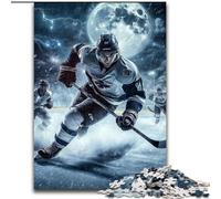 Puzzle da 1000 pezzi per adulti, giocatore di hockey su ghiaccio, puzzle in cartone 26X38cm per feste, compleanni e serate di giochi in famiglia
