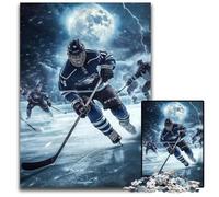 Puzzle da 1000 pezzi per adulti, giocatore di hockey su ghiaccio, puzzle in cartone, regalo perfetto per compleanni, feste, ideale per Natale, 26x38cm