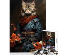 Puzzle da 1000 pezzi per adulti giocattoli antistress a forma di gatto nobile giapponese regali di Babbo Natale segreto gioco educativo adatto per la decorazione del desktop dimensioni 38x26cm