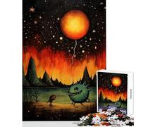 Puzzle da 1000 pezzi per adulti giocattoli antistress a forma di palloncino mostruoso regalo per compleanni gioco impossibile con poster abbinato e foglio di quiz dimensioni 50x75cm