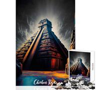 Puzzle da 1000 pezzi per adulti giocattoli antistress artistici Chichen Itza opere d'arte regali per la famiglia giochi difficili e stimolanti dimensioni 38x26cm