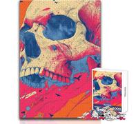 Puzzle da 1000 pezzi per adulti, giocattoli con teschio acido e urlo, giochi educativi, sfide difficili, giocattoli fai da te, dimensioni 50x75cm