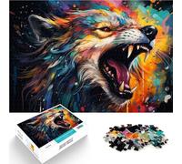 Puzzle da 1000 pezzi per adulti Giocattoli educativi di apprendimento degli animali Lupi ideali come regali per tutta la famiglia per adolescenti dai 14 anni e oltre 26 x 38 cm