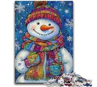 Puzzle da 1000 pezzi per adulti, giocattoli invernali con pupazzo di neve, giochi educativi antistress, collezione di artisti, belle arti 50x75cm