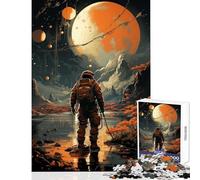 Puzzle da 1000 pezzi per adulti giocattolo astronauta perduto decorazione da parete regalo di compleanno giochi rilassanti interazione genitore-figlio dimensioni 38x26cm