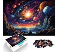 Puzzle da 1000 pezzi per adulti, giocattolo colorato pianeta, sfida per l'intelligenza cerebrale, giocattolo avvincente, 26 x 38 cm