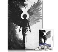 Puzzle da 1000 pezzi per adulti, giocattolo con angeli e demoni, gioco intellettuale di analisi e logica, regalo per compleanni, dimensioni 38x26cm