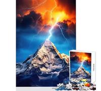 Puzzle da 1000 pezzi per adulti giocattolo con fulmini e tempesta di montagne decorazione da parete ottimo regalo per giochi di famiglia migliora l'amore tra coppie dimensioni 38x26cm