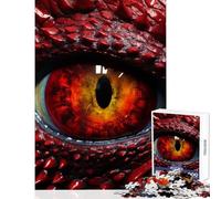 Puzzle da 1000 pezzi per adulti giocattolo con occhio di drago rosso decorazione da parete regalo per compleanni gioco impossibile collezione di artisti belle arti dimensioni 50x75cm