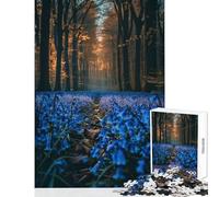 Puzzle da 1000 pezzi per adulti giocattolo con sentiero nel bosco di campanule decorazione da parete ottimo regalo per giochi di famiglia migliora l'amore tra coppie dimensioni 38x52cm