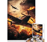Puzzle da 1000 pezzi per adulti giocattolo da combattimento aereo della seconda guerra mondiale decorazione da parete regalo divertente gioco rompicapo difficile e stimolante dimensioni 50x75cm