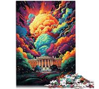 Puzzle da 1000 pezzi per adulti, giocattolo educativo "Casa bianca", 26 x 38 cm, con poster e quiz abbinati per adolescenti dai 14 anni in su