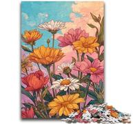 Puzzle da 1000 pezzi per adulti, giocattolo educativo estivo con fiori selvatici, ideale come regalo per tutta la famiglia, 26x38cm