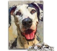 Puzzle da 1000 pezzi per adulti, giocattolo educativo per l'apprendimento a forma di cane felice, ideale come regalo per tutta la famiglia, 26x38cm