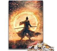 Puzzle da 1000 pezzi per adulti, giocattolo educativo per l'apprendimento del guerriero ninja giapponese, ideale come regalo per tutta la famiglia, 26x38cm