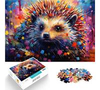 Puzzle da 1000 pezzi, per adulti, giocattolo educativo riccio colorato, promuove l'amore tra coppie per adolescenti dai 14 anni in su, 26 x 38 cm