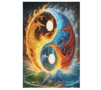 Puzzle Da 1000 Pezzi Per Adulti Giochi Di Antistress DIY Creativo Regalo Yin Yang Pattern Decorazione Casa Puzzles Di Legno 78×53cm