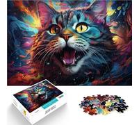 Puzzle da 1000 pezzi per adulti, gioco a quiz per gatti, allenate il cervello con giocattoli che creano dipendenza e promuovete la pazienza degli adolescenti dai 14 anni in su, 26 x 38 cm