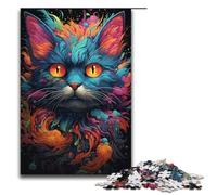 Puzzle da 1000 pezzi per adulti gioco di gatti colorati e artistici ideale come regalo per tutta la famiglia 1000 pezzi (38x26 cm)
