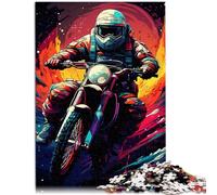 Puzzle da 1000 pezzi per adulti, gioco di motociclisti spaziali, giocattoli, decorazione da parete, regali di compleanno e di Natale unici, 50 x 75 cm, adolescenti da 14 anni e oltre