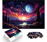 Puzzle da 1000 pezzi, per adulti, gioco di puzzle a cielo notturno, aiuta il cervello ad allenare i giocattoli che creano dipendenza per promuovere la pazienza, 26 x 38 cm