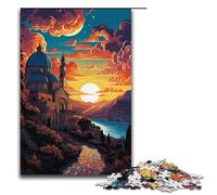 Puzzle da 1000 pezzi per adulti gioco di puzzle psichedelico colorato sulla Costiera Amalfitana ideale come regalo per tutta la famiglia 1000 pezzi (38x26 cm)