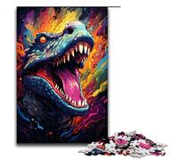 Puzzle da 1000 pezzi per adulti gioco di puzzle psichedelico e colorato a forma di coccodrillo. Decorazione perfetta per adolescenti dai 14 anni in su. Dimensioni: 75x50 cm.