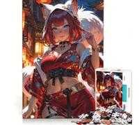 Puzzle da 1000 pezzi per adulti gioco di ruolo Foxfire Flirting per famiglie interazione genitore-figlio compleanno e Natale 38x26cm