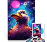 Puzzle da 1000 pezzi, per adulti, gioco di sfida per lo spazio dell'anatra, aiuta il cervello ad allenare i giocattoli che creano dipendenza per promuovere la pazienza, 50 x 70 cm