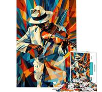 Puzzle da 1000 pezzi per adulti gioco dinamico con violinista gioco pratico e stimolante per la mente regalo di compleanno (dimensioni 50x75cm)
