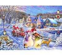 Puzzle da 1000 pezzi per adulti, gioco educativo classico, splendida decorazione invernale per il villaggio di Natale