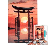 Puzzle da 1000 pezzi per adulti gioco educativo giapponese Fantasy Gate giocattolo didattico regalo di compleanno decorazione perfetta (dimensioni 38x52cm)