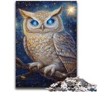 Puzzle da 1000 pezzi per adulti, gioco educativo per famiglie con gufo misterioso, decorazione da parete, regali unici per compleanno e Natale, 50x75cm
