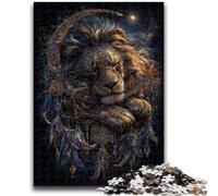 Puzzle da 1000 pezzi per adulti, gioco educativo per famiglie con leone acchiappasogni, ideale come regalo per tutta la famiglia dai 14 anni in su, 50x75cm