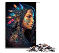 Puzzle da 1000 pezzi per adulti gioco educativo sulla principessa nativa americana per compleanno e Natale 75x50 cm