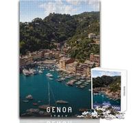 Puzzle da 1000 pezzi per adulti, gioco impossibile di Genova, regalo per donne, giocattoli antistress, dimensioni 38x52cm