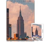 Puzzle da 1000 pezzi per adulti, gioco impossibile Empire State Building, regalo per donne, giocattoli antistress, dimensioni 38x26cm