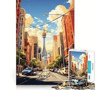Puzzle da 1000 pezzi per adulti, gioco intelligente antistress, assemblaggio a sorpresa natalizio 38x52cm, Toronto, Canada